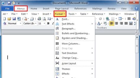 Menu Format Pada Microsoft Word Imagesee