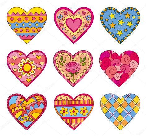 Decorative Vector Hearts ⬇ Vector Image By © Rosinka Vector Stock 2517060
