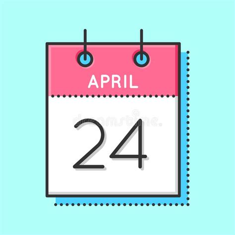 April 24th Date On A Single Day Calendar Gray Wood Block Calendar