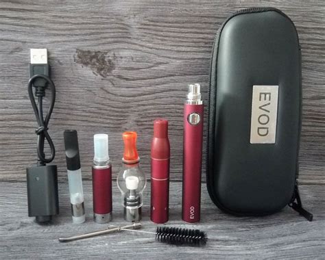 Evod 4 In 1 Starter Kit Dry Herb Vaporizer Dab Pen Glass Globe Wax Mt3