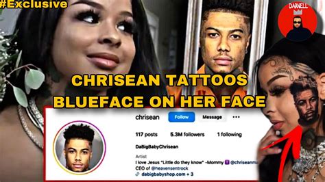Chrisean Rock Tattoos Blueface On Her Face 👀😨 Chriseanrock Blueface