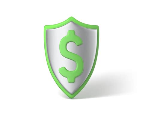Premium Vector 3d Shield With Dollar Sign Money Protection Concept