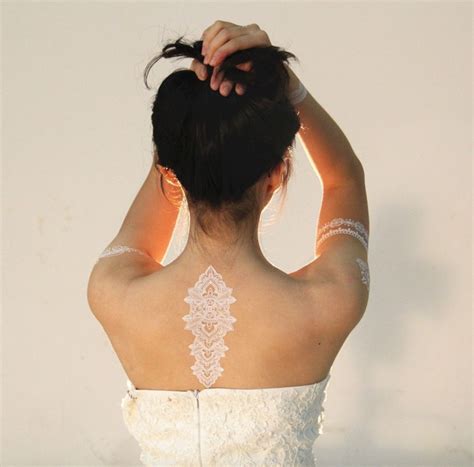 Howl & sophie from howl's moving castle! White Lace Henna Bridal Temporary Tattoo | White henna, White tattoo, Cute henna