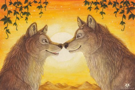 Wolf Couple By Dolphydolphiana On Deviantart