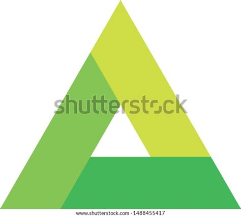 Triangle Vector Icon Three Overlapping Sides Stock Vector Royalty Free