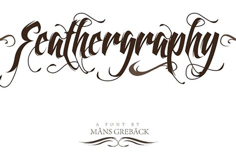 Browse by alphabetical listing, by style, by author or by popularity. Feathergraphy | Free tattoo fonts, Lettering fonts ...