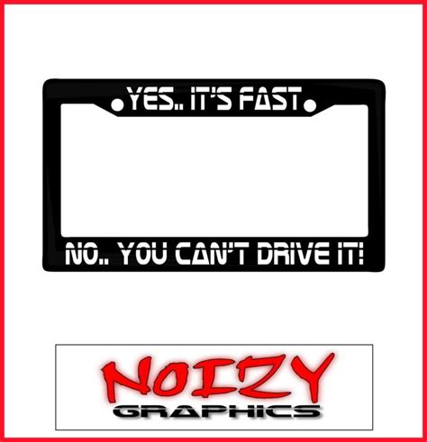 Purchase Funny Jdm Racing License Plate Frame Car Sticker Decal Yes