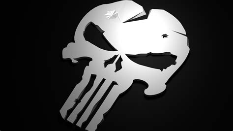 Punisher Logo Low Polly Render Blend By Kidus333 On Deviantart