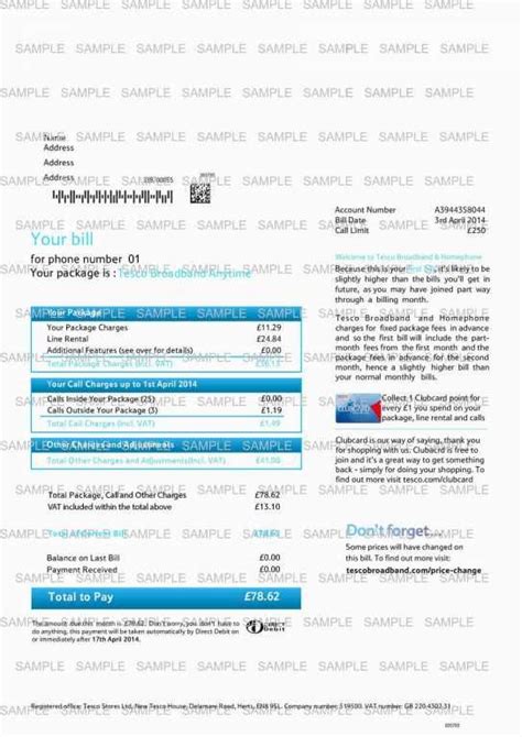 Fake Phone Bill Templates Download Invoice Template
