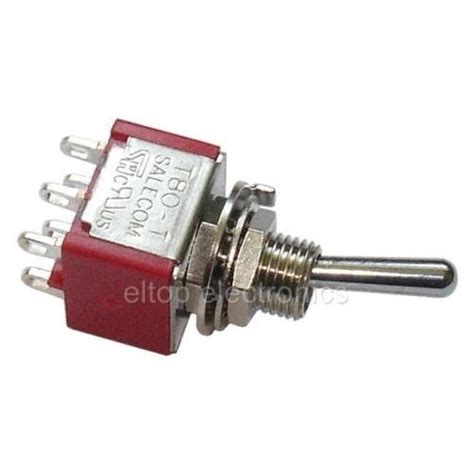 Sw20m Momentary Action Mini Toggle Switch On Off On Double Pole