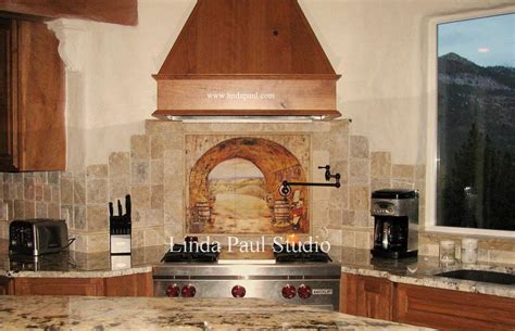 Buy products such as roommates blue long stone tile peel and stick backsplash at walmart and save. Tuscan Backsplash - Tile Wall Murals - Tiles Backsplashes