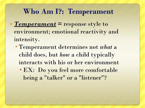 PPT - Who Am I? : Temperament PowerPoint Presentation, free download ...