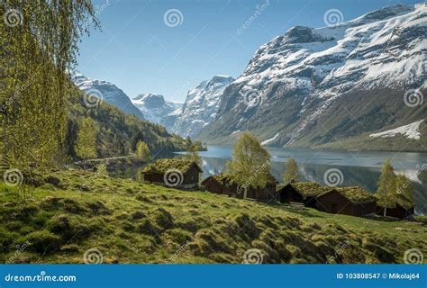 Idyllic Landscape In Norway Stock Image Image Of Glacier Panorama