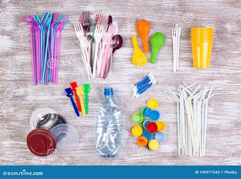 Single Use Plastic Collected For Recycling Royalty Free Stock Photo
