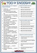 Free Printable English Grammar Exercises - Grammar Revision worksheet ...