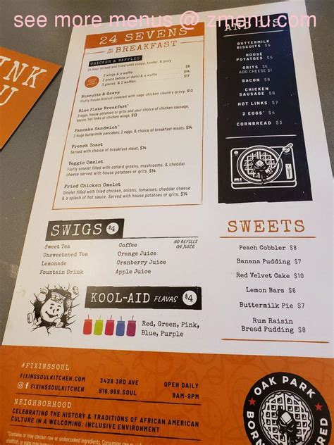 Went out with my baby sissy tonight to try some southern comfort food. Online Menu of Fixins Soul Kitchen Restaurant, Sacramento ...
