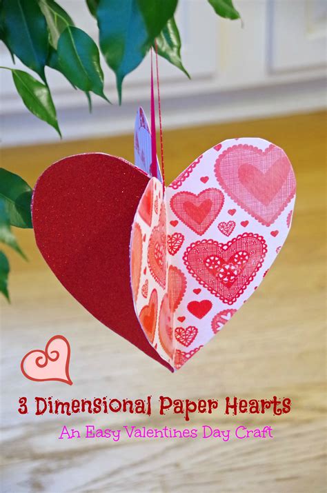 Easy Valentines Day Craft Idea Make 3d Paper Hearts