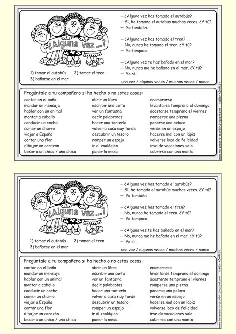 Completa Las Frases Con Los Verbos En Pretérito Perfecto