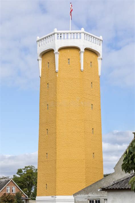 Water Reservoir And Observation Tower At Gedser Falster Denmark Stock