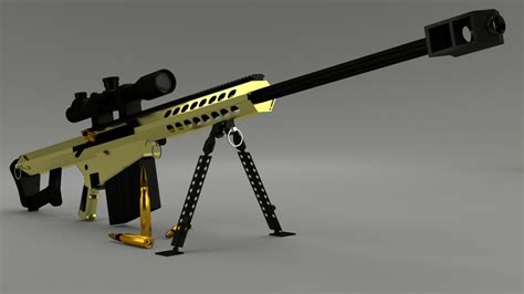 Blend Swap Barrett M82a3 Sniper Rifle Gold Cycles
