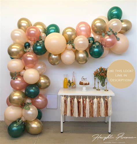 DIY Balloon Garland Kit Rose Gold Green Blush Nude Gold Etsy