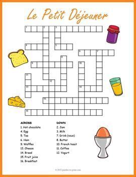 Other crossword clues with similar answers to 'food of the gods'. French Food Crossword: Le Petit Déjeuner | Mots mélés à ...