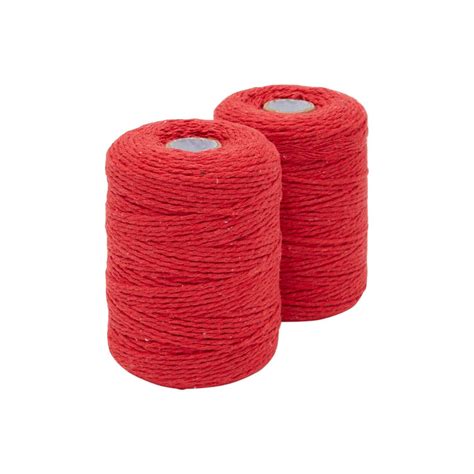 2 Spools Red Cotton Bakers Twine String For Sewing Crafts Supplies