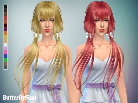 Sims 4 Hairs Butterflysims Anime Hairstyle 053