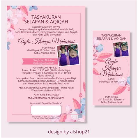 Contoh Undangan Aqiqah Melalui Wa Pulp