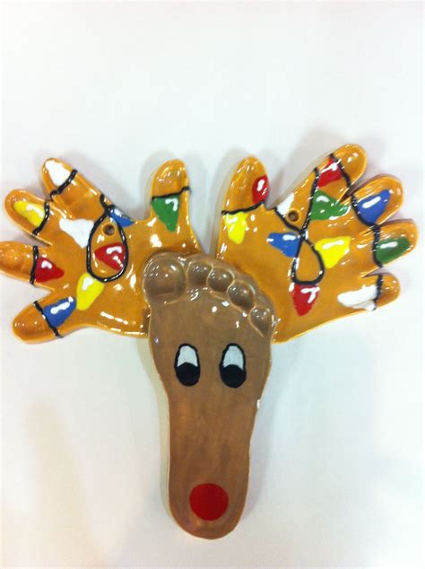 Reindeer Handprint And Footprint Craft For Christmas Kidscraft