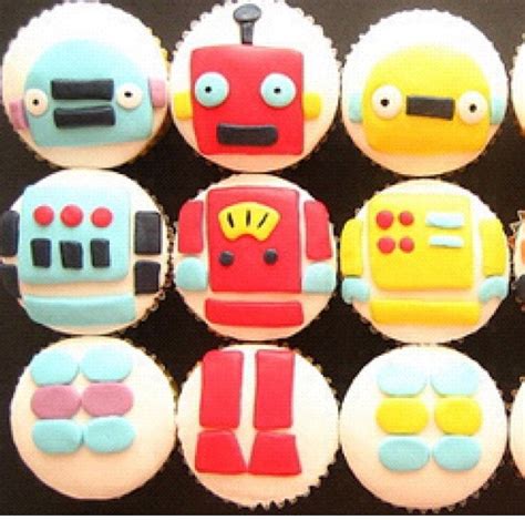 Robot Cupcakes Robot Cupcakes Cupcakes Sugar Cookie