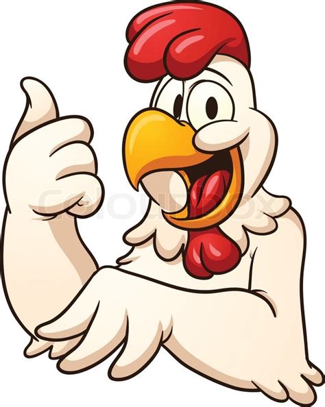 Happy Cartoon Chicken Vector Clip Art Illustration With