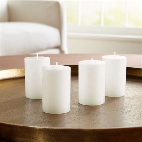 2x3 White Pillar Candles Set Of 4 Reviews Crate And Barrel Canada