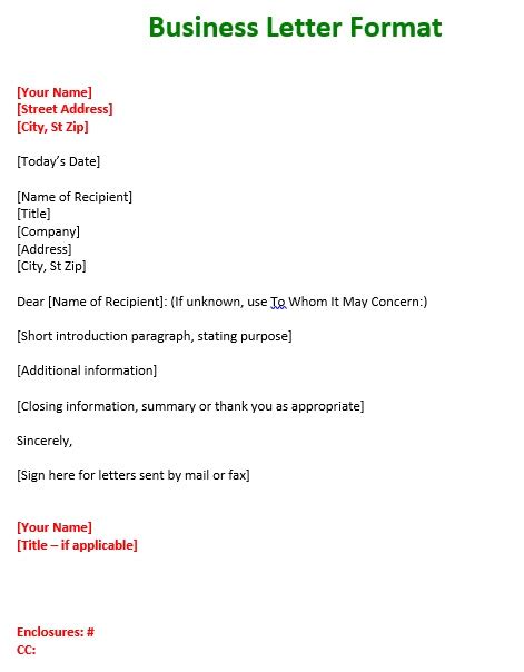 30+ Free Business Letter Format Templates & Examples  Best Collections