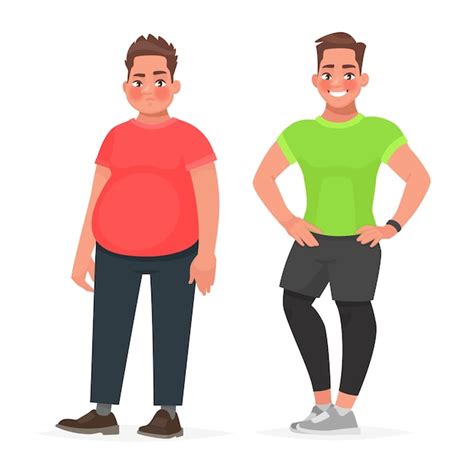 Преображение мужского тела похудение и диета до и после занятий спортом толстый и спортивный