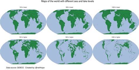 Maps Of The World With Different Sea Levels Vivid Maps