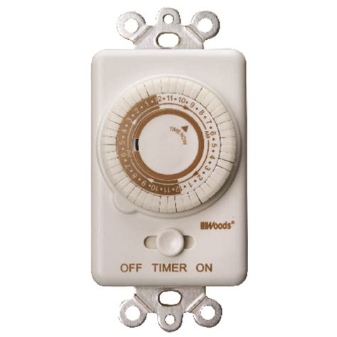 Woods Indoor Wall Switch Timer 120 Volt White Timer Light Switch