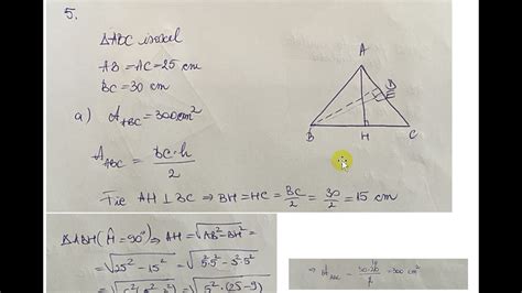 In Figura Alaturata Este Reprezentat Triunghiul Isoscel ABC Cu AB AC 25