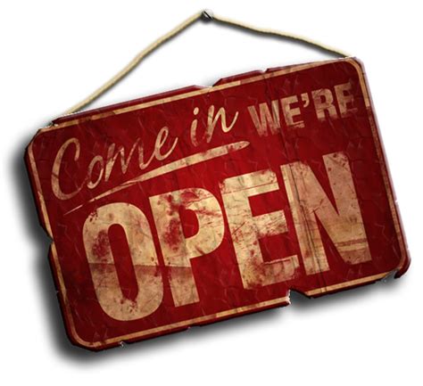 Were Open Sign Png Free Logo Image
