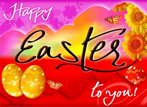 Happy Easter To You Free Happy Easter Ecards Greeting Cards 123