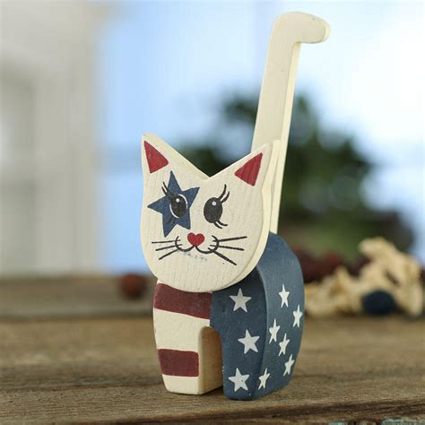 Start off with a mat or maybe get one of our popular cat mugs. Primitive Americana Cat - Americana Decor - Home Decor
