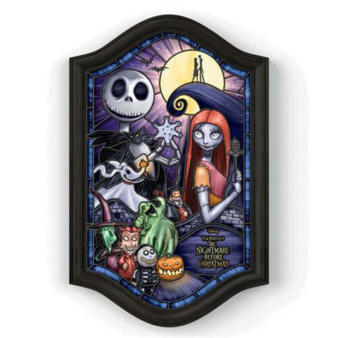 Disney Nightmare Before Christmas Stained Glass Wall Art Home Decor