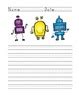 robot fun writing paper pack hwt  traditional style lines  jamie brown