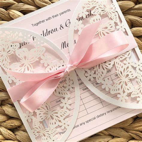 Butterfly Laser Cut Wedding Invitations | Emma Farwell Designs