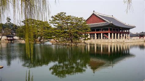 Beautiful Landscape Pictures At Gyeongbok Palace Seoul South Korea Stock Image Image Of Trees