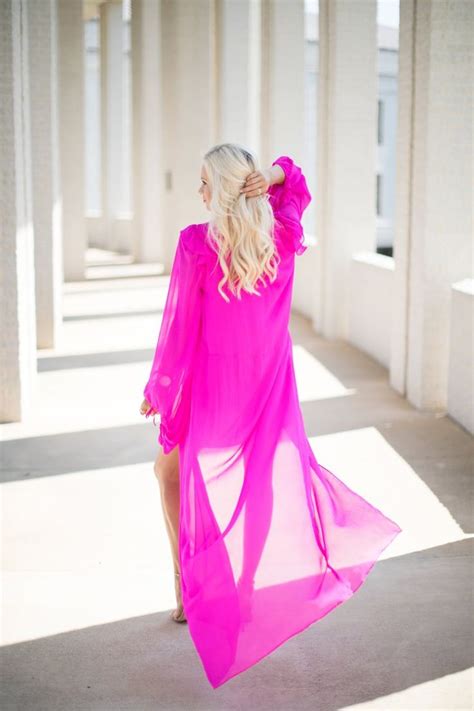 Hot Pink Chiffon Maxi Dress Mckenna Bleu Pink Chiffon Maxi Dress Chiffon Maxi Dress Hot