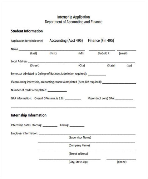 Free 5 Application Accounting Forms In Pdf