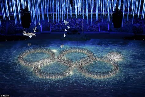 Winter Olympic Closing Ceremony Mocks The Moment Ring Failed To Open