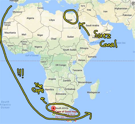 Cape Of Good Hope South Africa Map