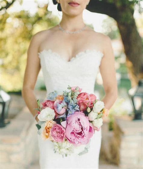 Peony Garden Roses Lisianthus Bridal Bouquet By Poppyhill Flowers